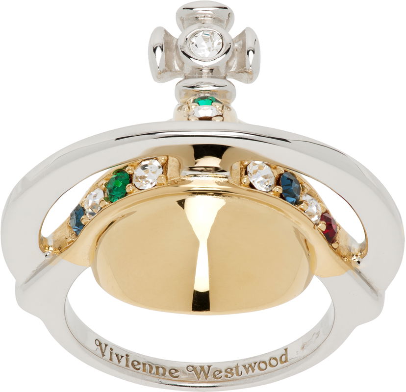 Пръстен Vivienne Westwood Solid Orb Multi-Crystal Two-Tone Ring Многоцветен | 6404017P-01P668-