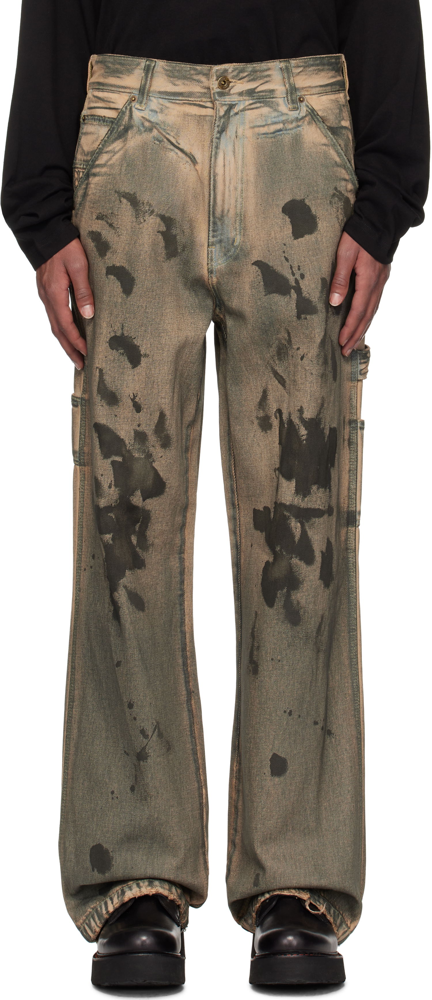 Дънки We11done We11done Carpenter Jeans Зелено | WD-DP3-24-338-M-BG, 0