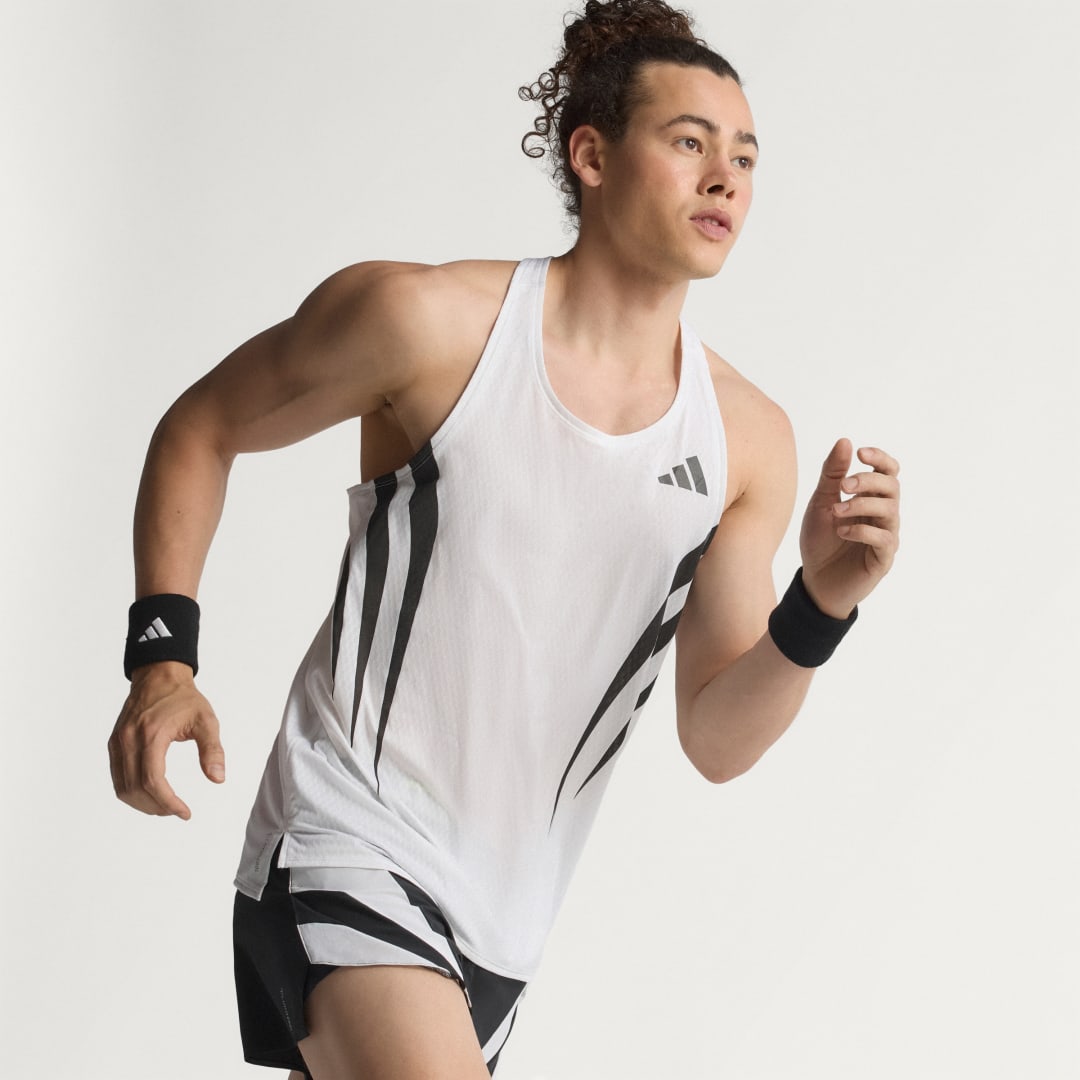 Потник adidas Performance Adizero Archive Running Tank Top Бяло | JP1489, 0