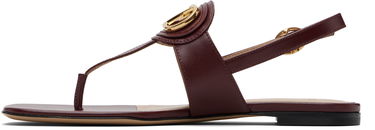 Кецове и обувки Valentino Garavani VLogo Thong Sandals Бургунди | 7W2S0MB7DSH, 2