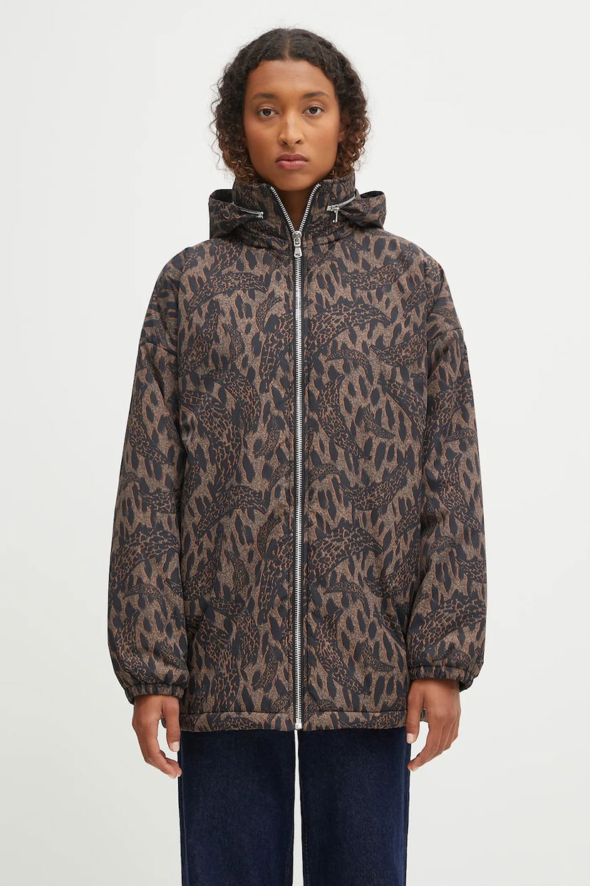 Яке Fiorucci Fiorucci Banimalier Print Zip-Up Hooded Jacket Кафяво | W02FPOJA440NY01BR01
