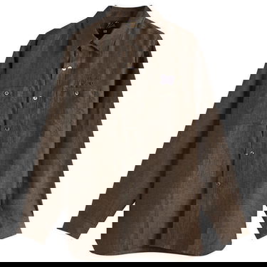 Риза Needles Needles Linen Chambray Work Shirt, Large Кафяво | QV291-C, 1