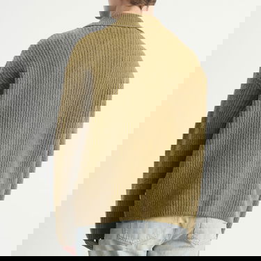 Пуловер AMI Felted and Chunky Wool Ribbed Knit Cardigan, Size Large Зелено | H25HKC354-KN0112-298H25, 3
