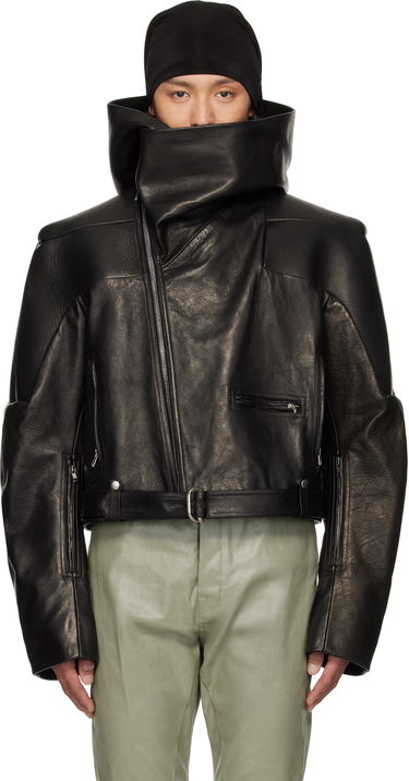 Яке Rick Owens Rick Owens Hollywood Hooded Stooges Leather Jacket Черно | RR01E5703 LNV, 0