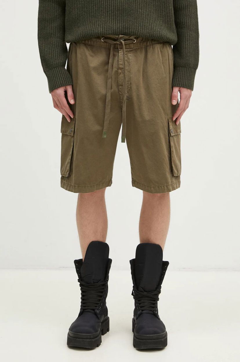 Къси панталони Ksubi KSUBI Krush Cargo Shorts Зелено | MPF24WA022