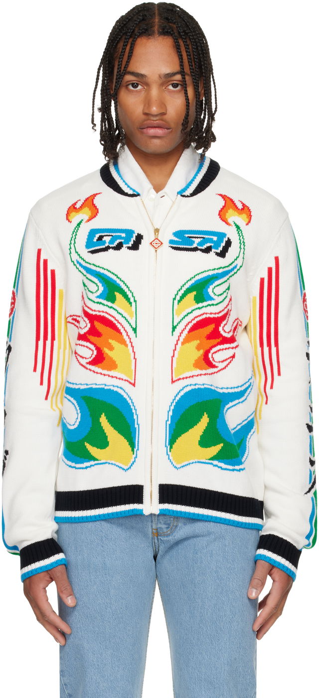 Flame Laurel Cotton Knit Casa Club Jacket