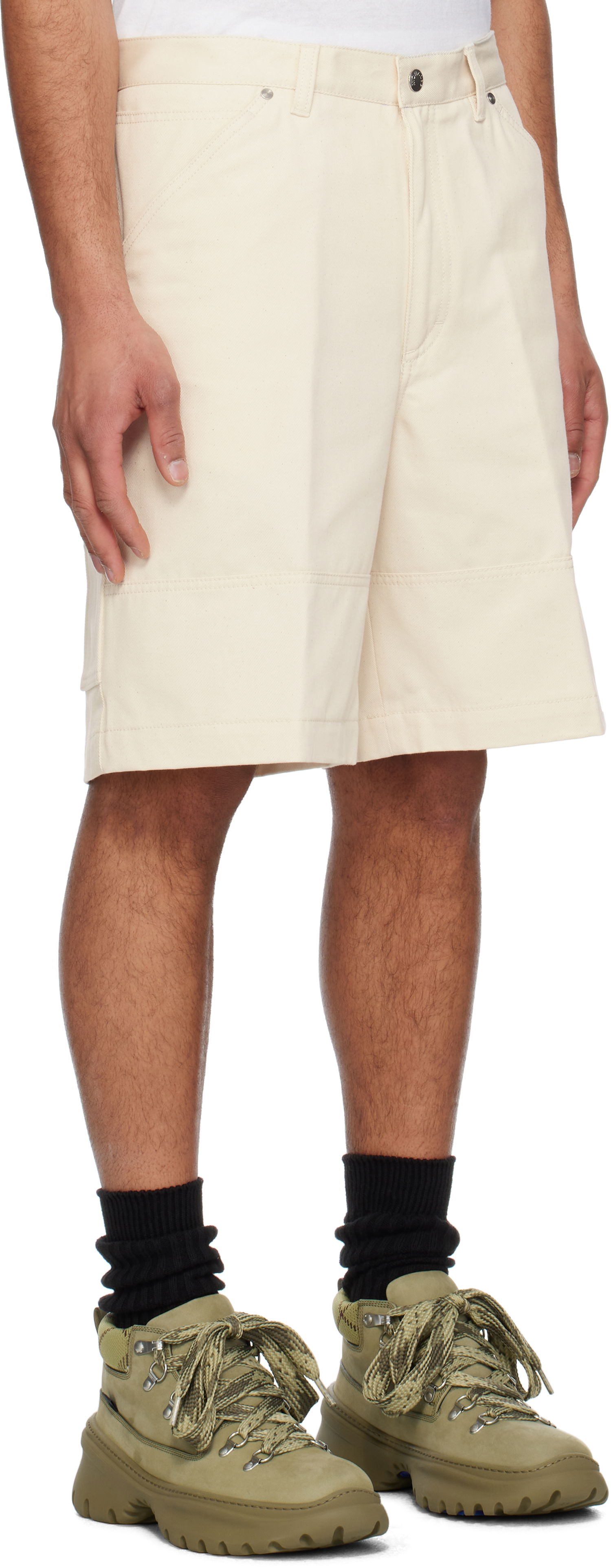 Къси панталони Moncler Moncler Cotton Bermuda Shorts Бежово | K10912B00008M6724, 1