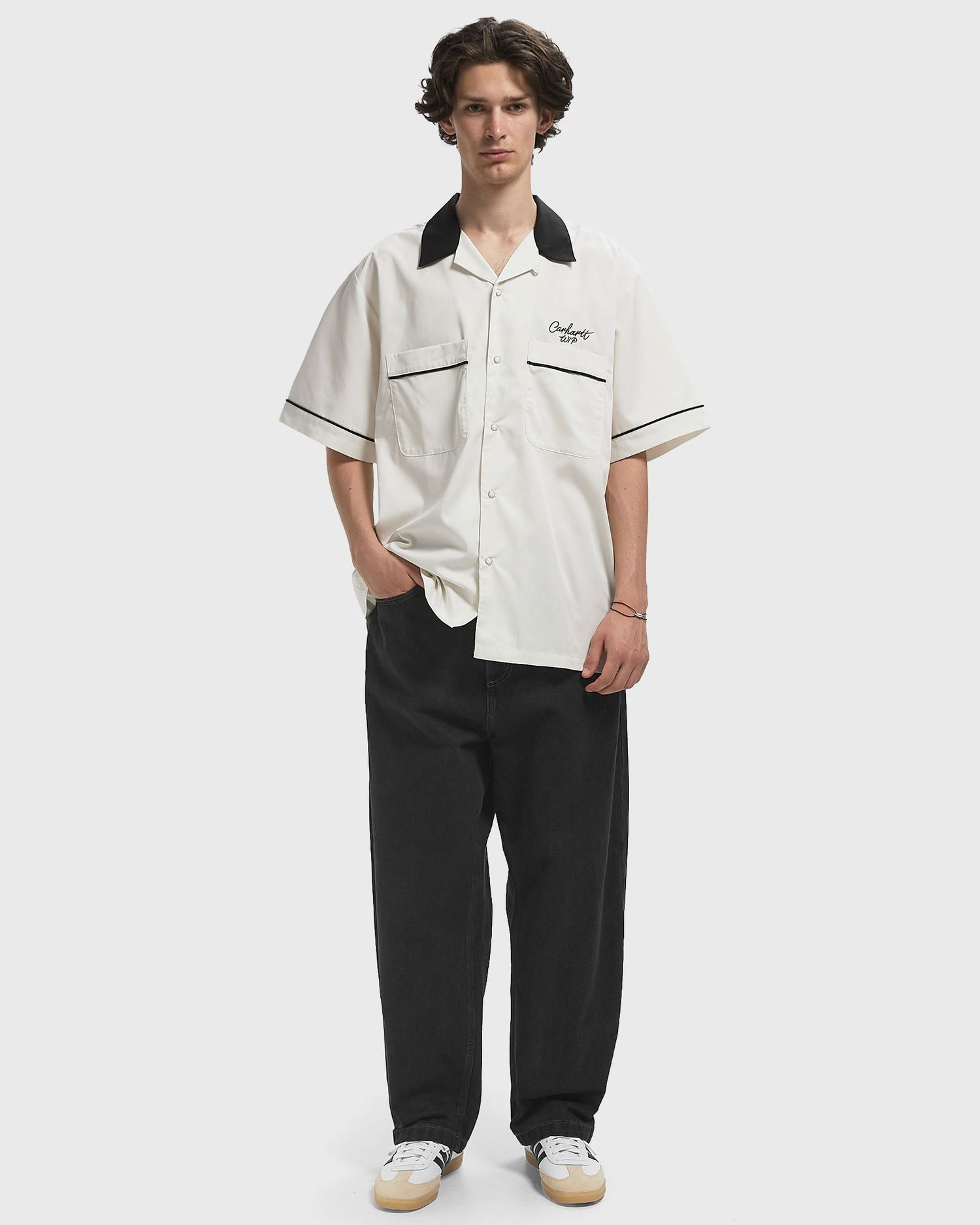 Дънки Carhartt WIP Brandon Loose Fit Jeans Черно | I035893-89.06, 1
