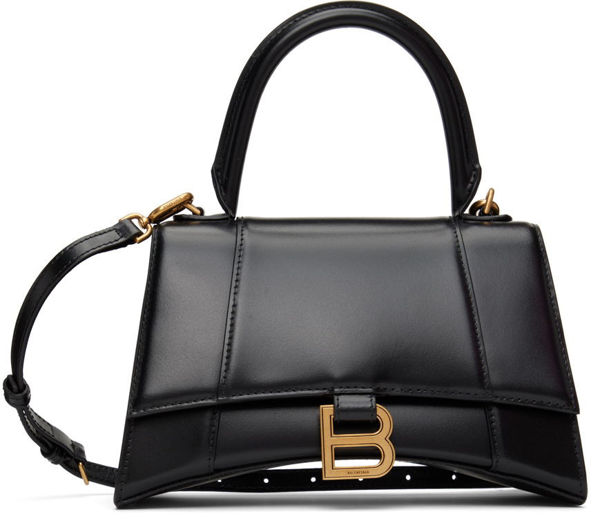 Чанта през рамо Balenciaga Small Hourglass Bag Черно | 593546 1QJ4M, 0