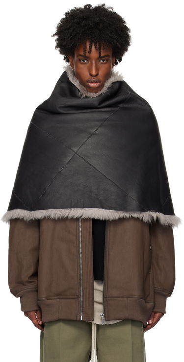 Шал Rick Owens Rick Owens Shearling Reversible Cowl Черно | RU02D6443 LSHTR, 0