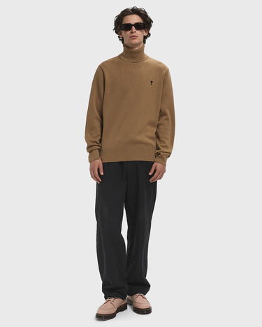 Пуловер AMI AMI De Coeur Turtleneck Sweater Кафяво | HKS827.001-288, 2