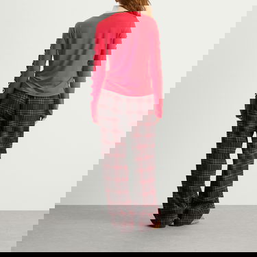 Пижама SKIMS SKIMS x CPFM Long Sleeve & Flannel Pant Sleep Set Teddy Bear Print Многоцветен | ST-SET-10060W-RBP, 3