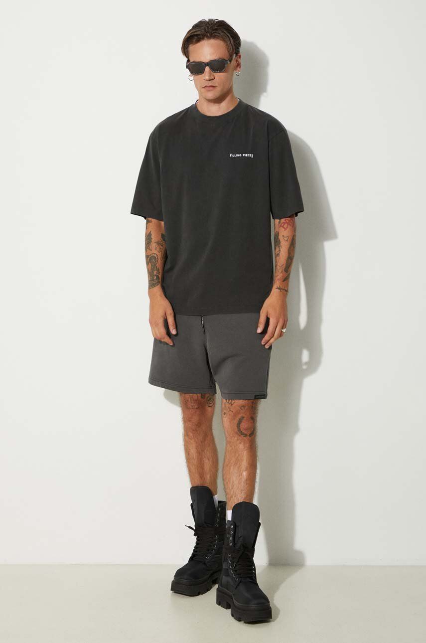 Тениска Filling Pieces T-Shirt Boxy Vintage Черно | 74413780626, 1