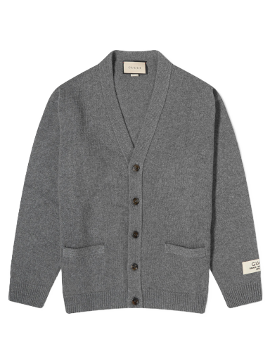 Cashmere Patch Logo Cardigan