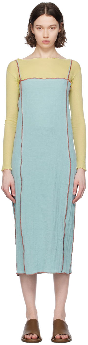 Pокля Baserange Midi Slip Dress Синьо | DRSKS-LC-SU24, 0