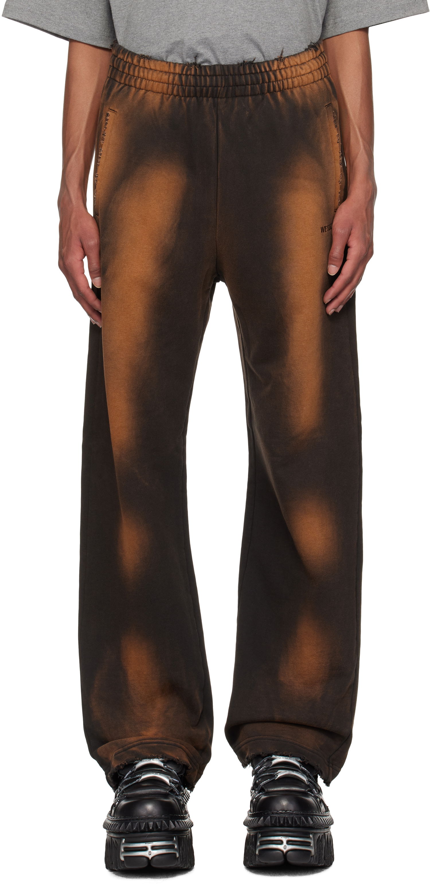 Спортни панталони We11done Washed Logo Sweatpants Кафяво | WD-TA3-24-701-U-BK, 0
