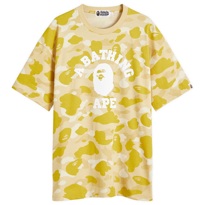 Тениска BAPE A Bathing Ape Women's Color Camo College T-Shirt Relax in Yellow, Size Medium | END. Clothing Жълто | 001CSK302008L-YLW