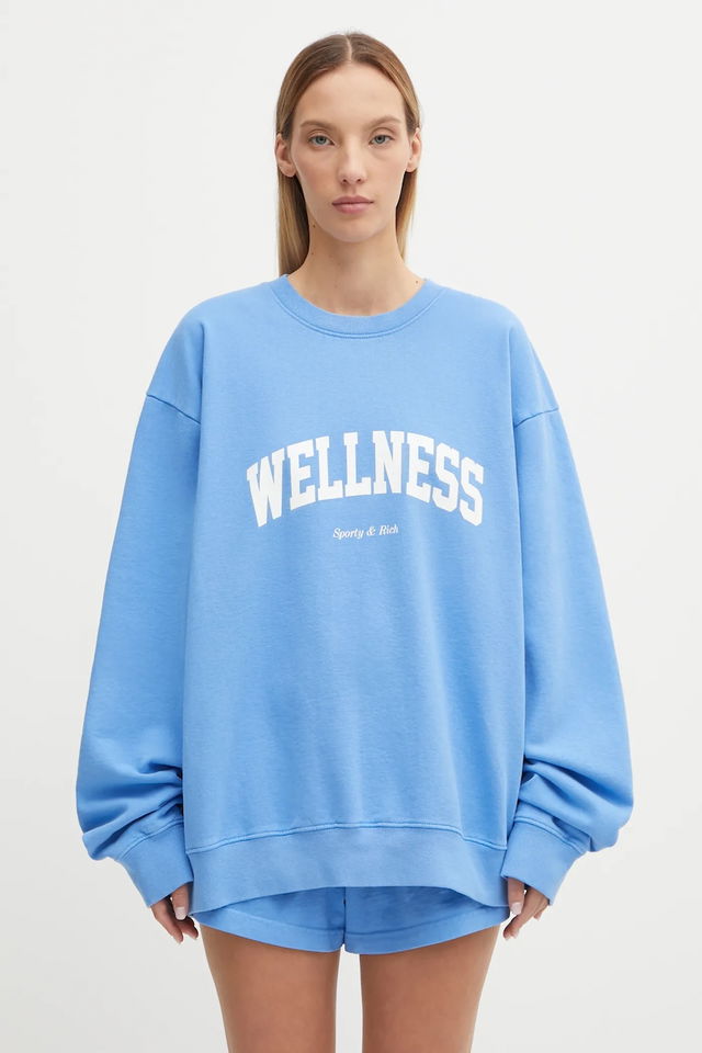 Cotton Sweatshirt Sporty & Rich Wellness Ivy