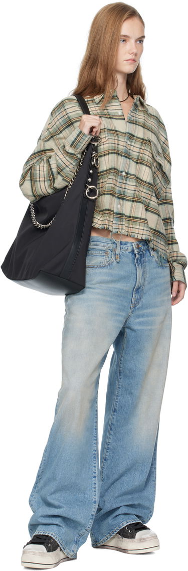 Дамска чанта R13 Large Nylon Hobo Bag with Chain Черно | R13WA063-A010, 3