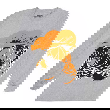 Тениска Pleasures Hoops Long-Sleeve Tee Heather Grey Сиво | P23SP055-GREY, 3