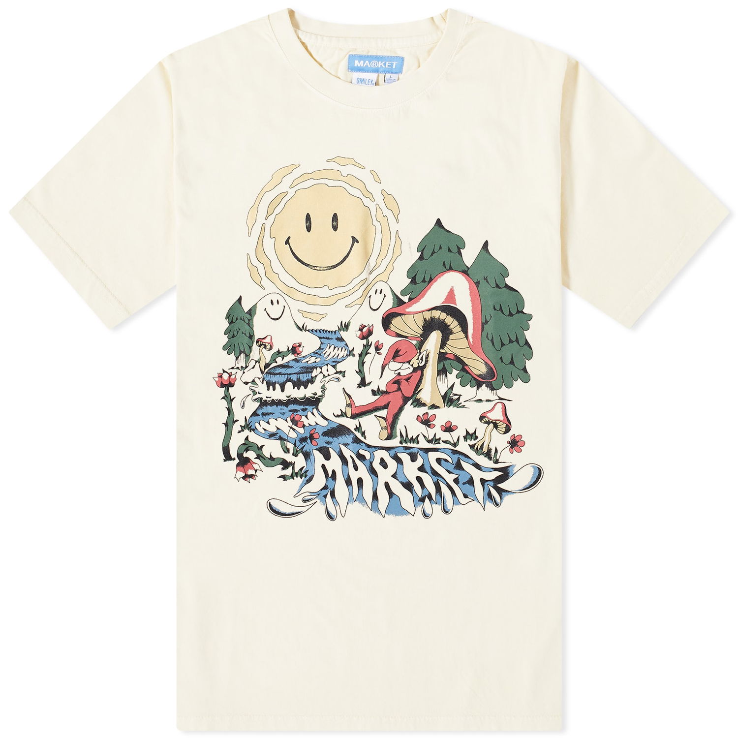 Тениска MARKET Smiley Quiet Time T-Shirt Бежово | 399001549-NTR, 0