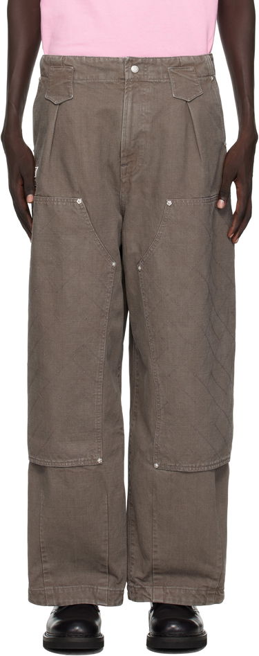 Панталони KENZO Kenzo Paris 'KENZO Weave' Double Knee Trousers Сиво | FF65PA2469GU, 0