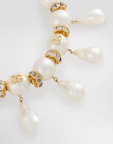 Колие Dolce & Gabbana Maxi-necklace With Spheres, Teardrop Accents And Dg Logo Многоцветен | WNR2E3W1111W0111, 2