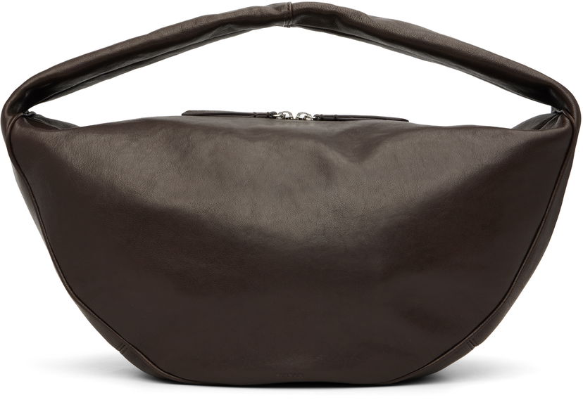 Чанта през рамо BY FAR BY FAR Maxi Cush Washed Leather Shoulder Bag Кафяво | MWBSB022LL034BR054PL