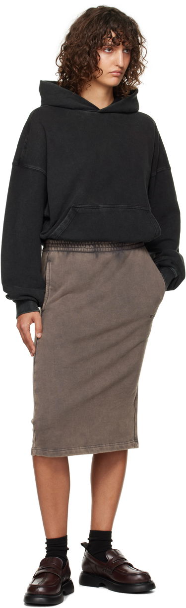 Пола We11done We11Done Layered Hoodie Dress Кафяво | WD-TO3-24-851-W-BK, 3