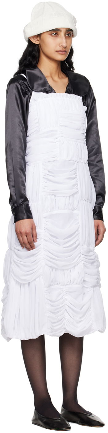 Pокля Comme des Garçons Comme des Garçons Gathered Midi Dress Бяло | RM-A007-051, 1