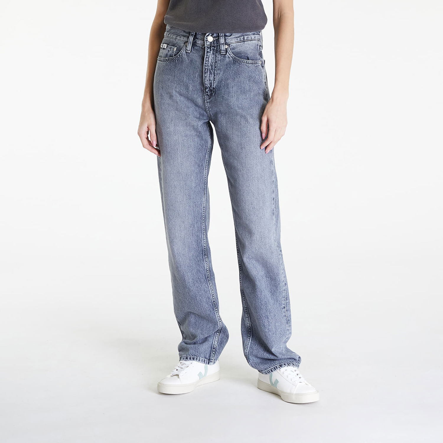 Дънки CALVIN KLEIN Jeans High Rise Straight Jeans Denim Grey Сиво | J20J222776 1BZ, 0