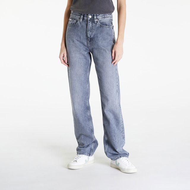 Jeans High Rise Straight Jeans Denim Grey