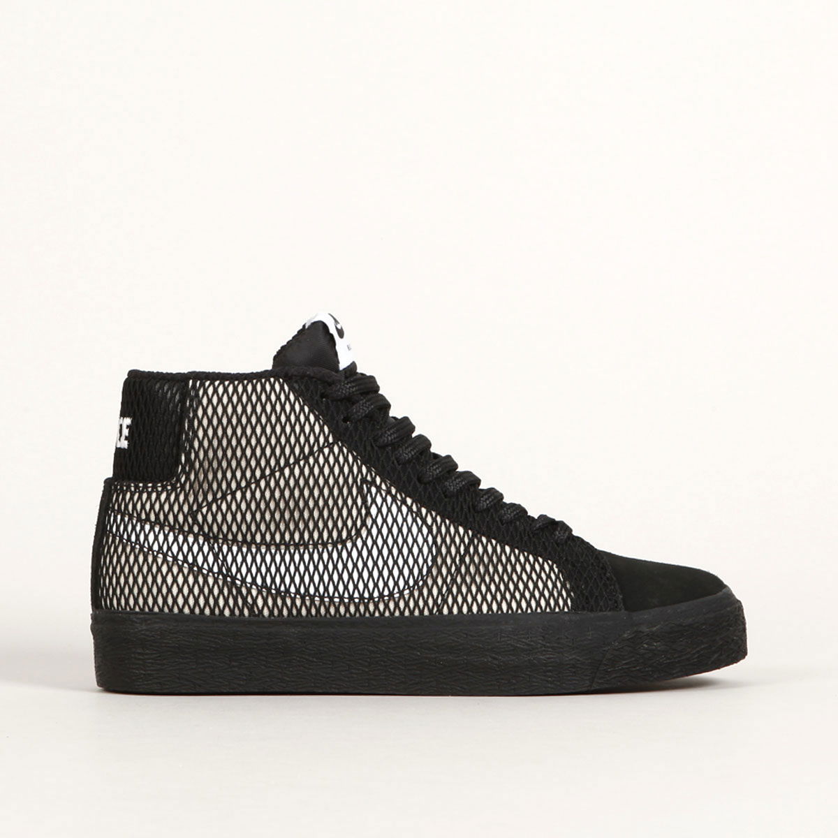 Кецове и обувки Nike SB Blazer Mid Prm Mesh White Black Черно | FN6038-100, 1