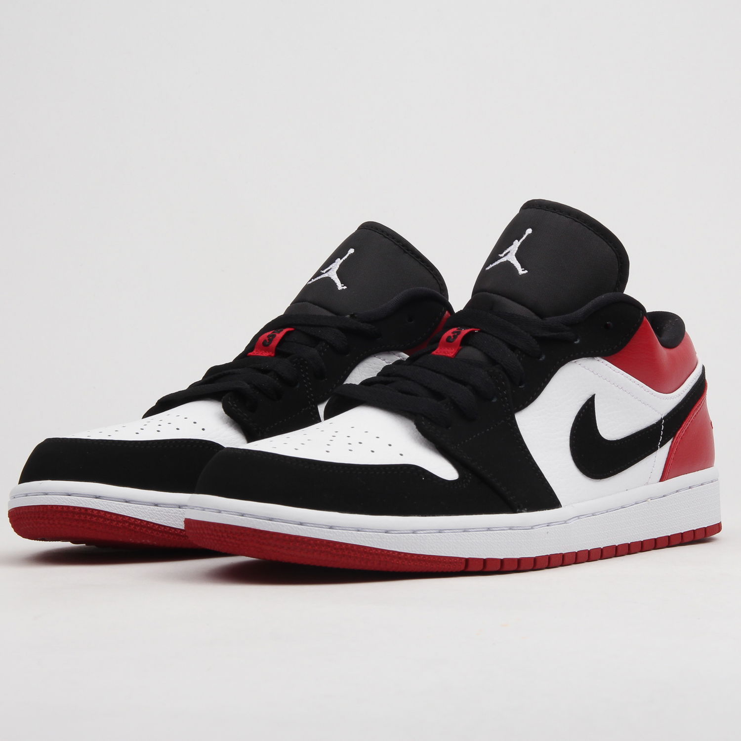 Кецове и обувки Jordan Air Jordan 1 Low "Black Toe" GS Червено | 553560-116, 1