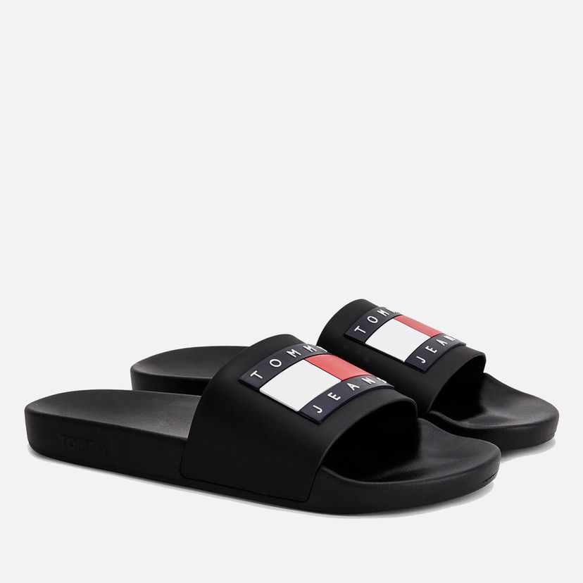 Кецове и обувки Tommy Hilfiger Rubber Slide Черно | EM0EM01191BDS