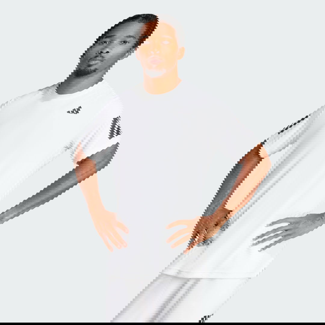 Тениска adidas Performance Tennis Climacool 3-Stripes T-Shirt Бяло | JE0413, 0