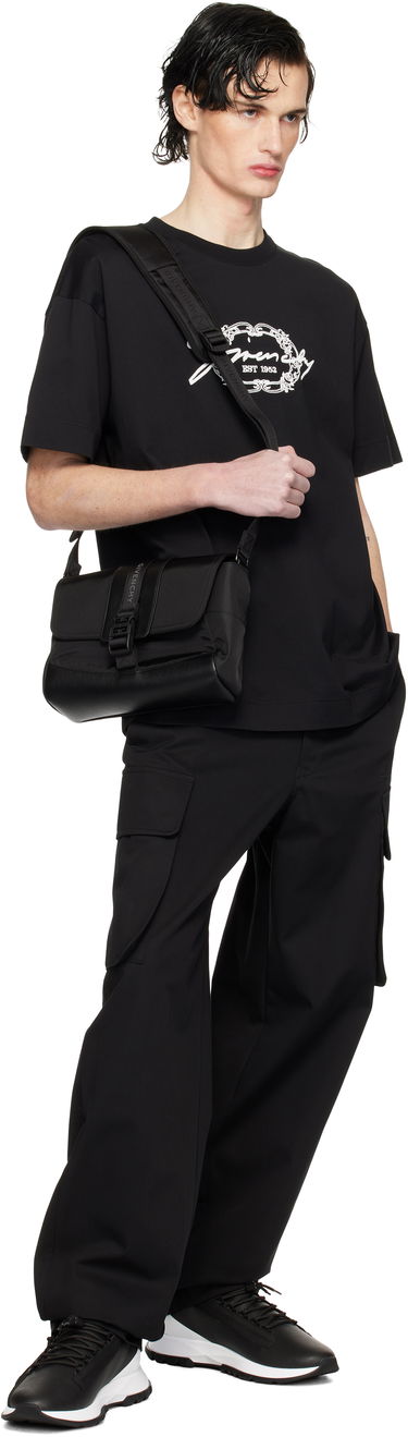 Чанта през рамо Givenchy Technical Canvas and Leather Small G-Trail Messenger Bag Черно | BKU052K1X0001, 3