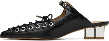 Кецове и обувки GANNI GANNI Oleatex Lace-Up Mules Черно | S2925, 2
