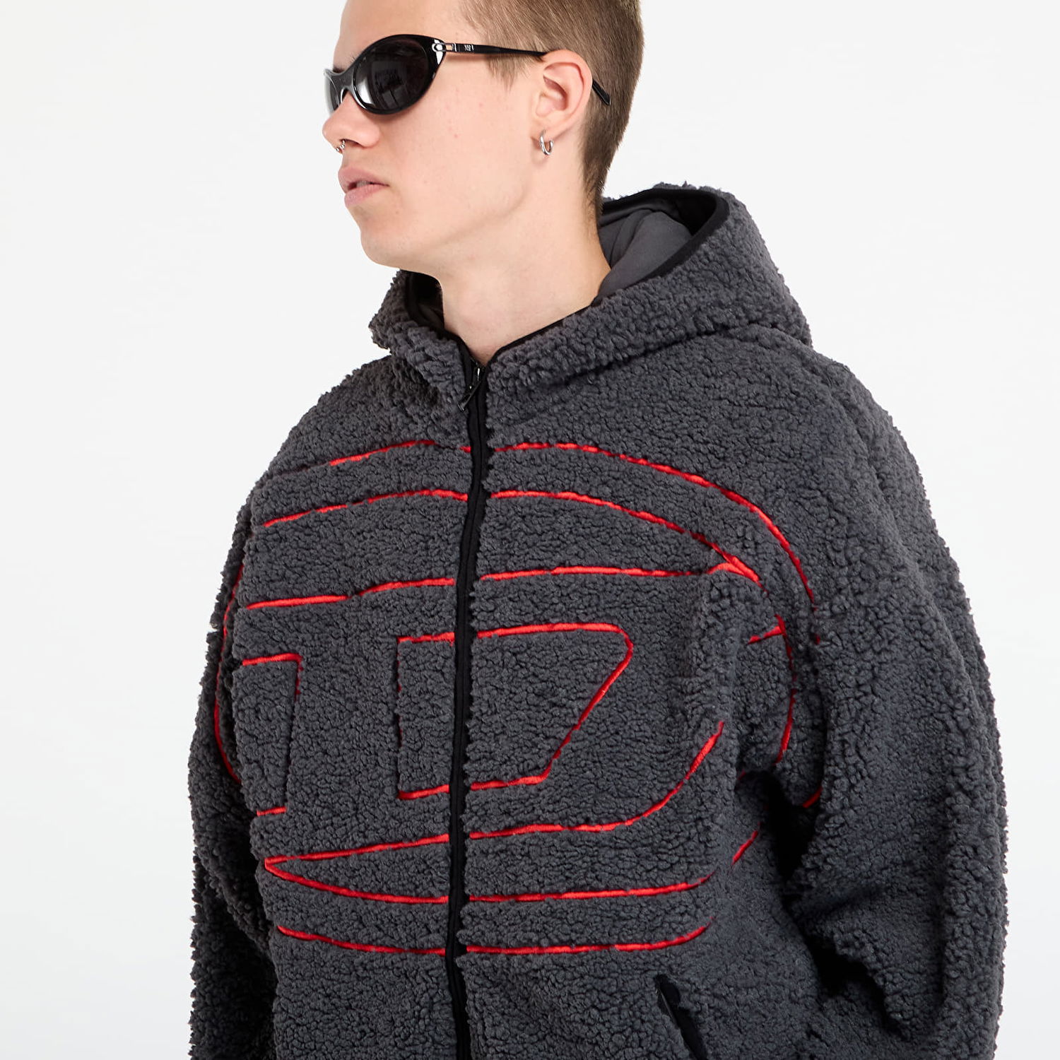 Суитчър Diesel Diesel S-Zat Fleece Hoodie Сиво | A18947_0KIBT 9AW, 1