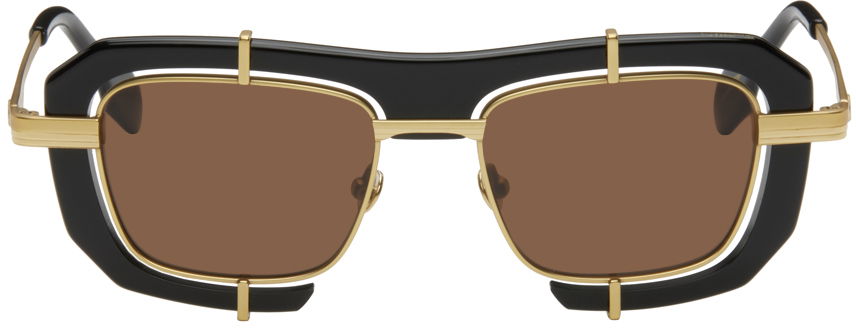 Слънчеви очила JW Anderson SSENSE Exclusive Black & Gold Geometric Sunglasses Черно | EW0008-FA0426, 0