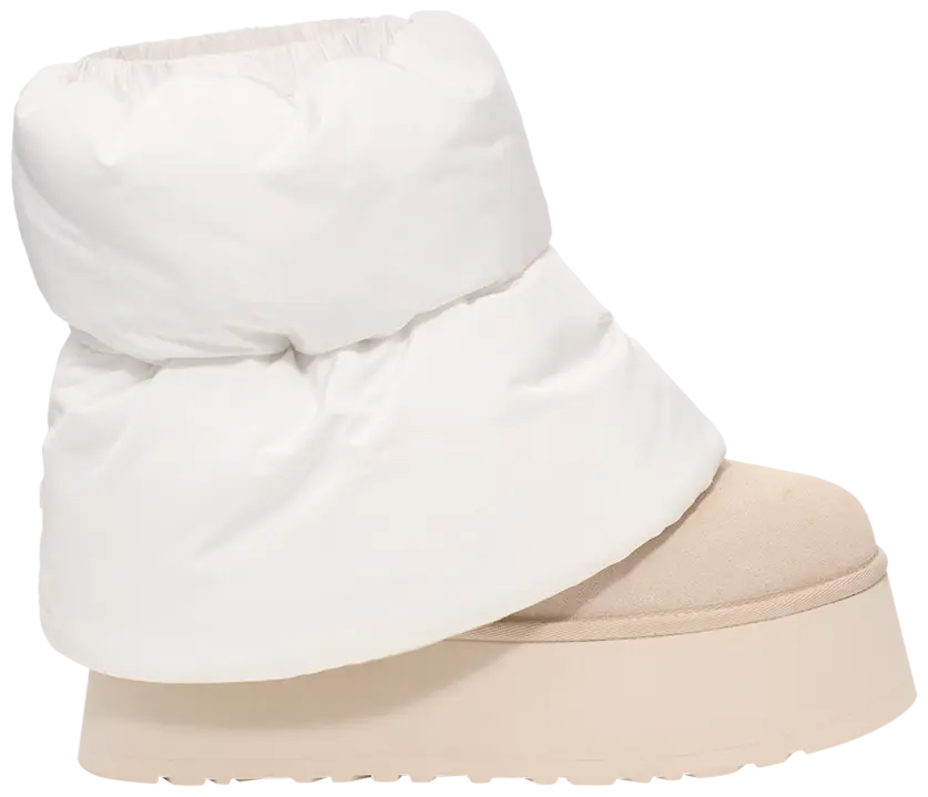 Кецове и обувки UGG Classic Mini Dipper Puffer Boot Бяло | 1158275-WCRM, 0