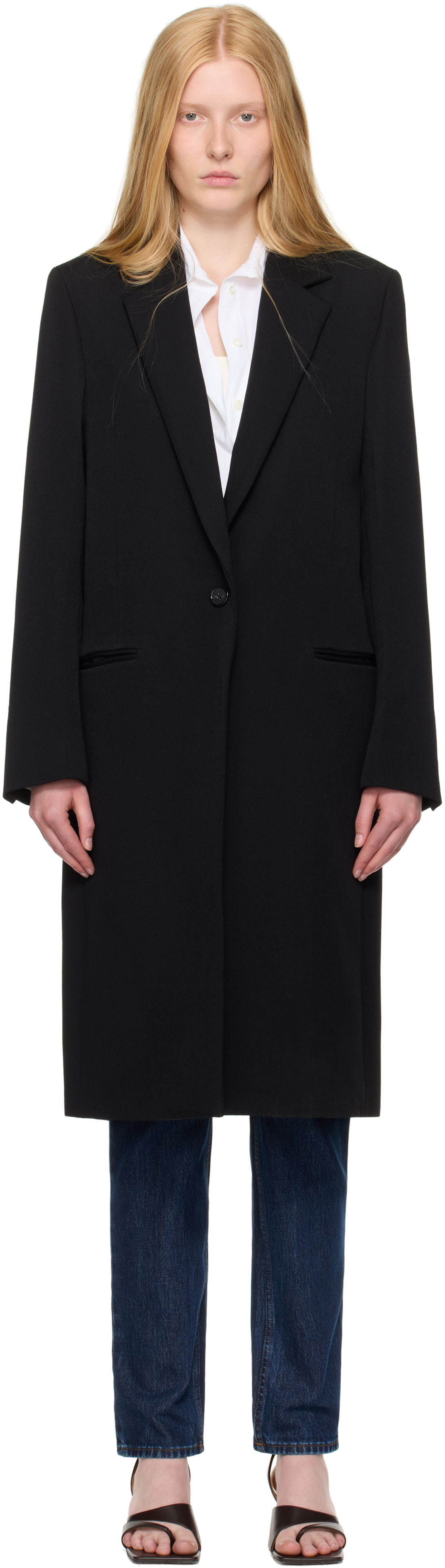 Палта TOTEME TOTEME Classic Tailored Coat Черно | 252-WRO0198-FB0412, 0