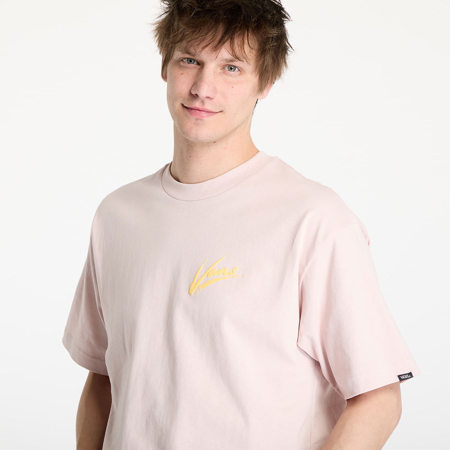 Тениска Vans Brush Script Loose Short Sleeve T-Shirt XL Розово | VN000K42O3N1, 1