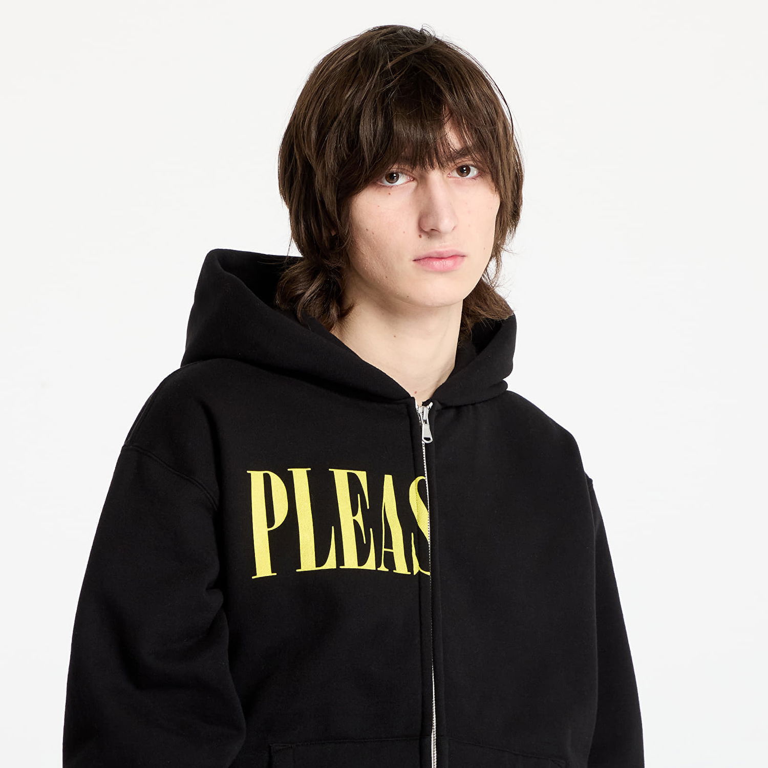 Суитчър Pleasures PLEASURES Split Zip Hoodie Черно | P25SP016 BLACK, 1
