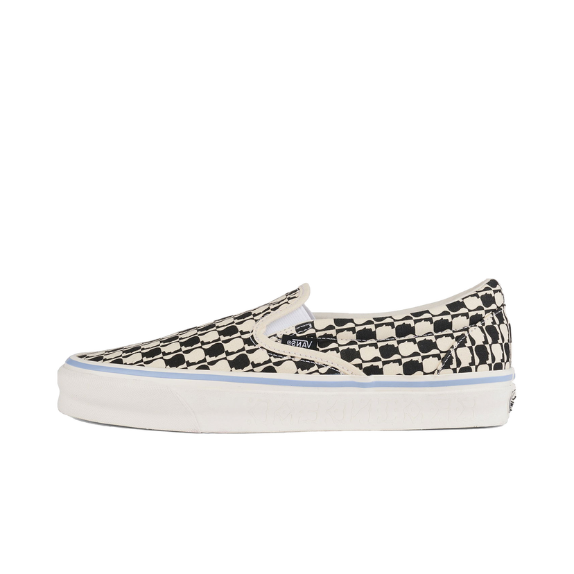 Кецове и обувки Vans OG Slip-On LX Brain Dead Checkerboard Бяло | VN0A45JKBA2