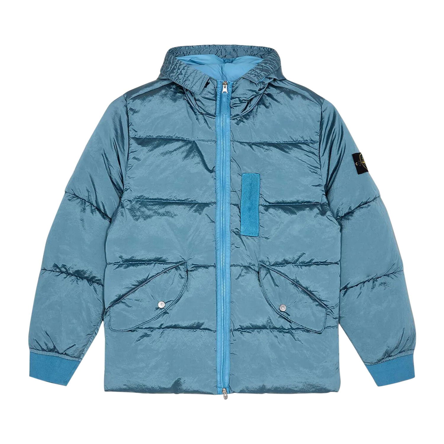 Пухо яке Stone Island Hooded Down Jacket Синьо | 771543619 V0046, 1