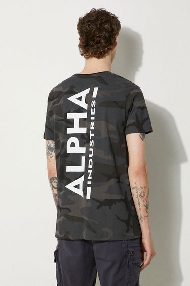 Тениска Alpha Industries Men's Camo T-Shirt with Short Sleeves Сиво | 128507C.125, 1