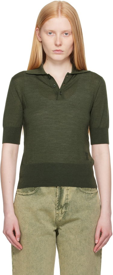 Поло тениска AMI AMI Paris Wool Polo Shirt undefined | FPL166.KN0066, 0