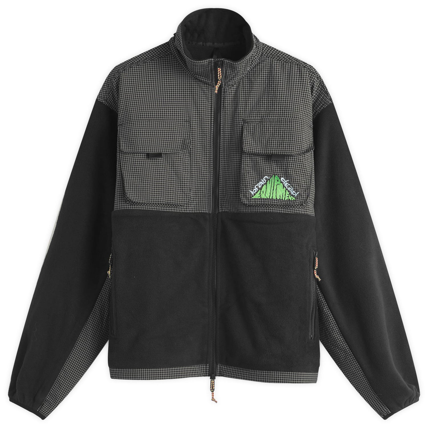 Ветровка Brain Dead Brain Dead Equipment Ripstop Zip Fleece Jacket, Size Large Черно | BDP25OO90043-BLK, 1