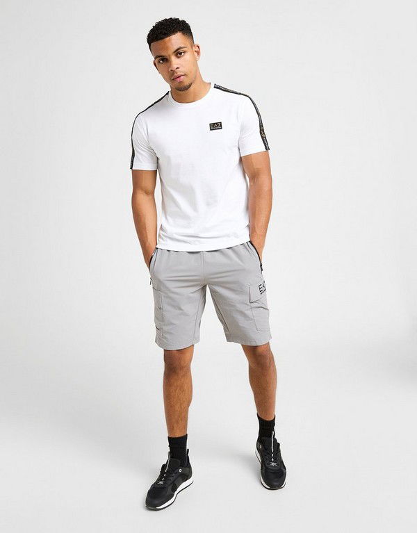 Тениска Emporio Armani Emporio Armani Tape Badge T-Shirt Бяло | AF132447M001151U0002, 1